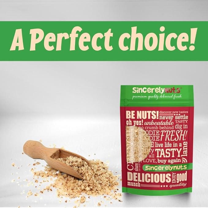 Sincerely Nuts ??Natural Almond Flour Meal | 3 Lb. Bag | Fine Grain | Low Calorie, Low Sodium, Vegan, Gluten Free | Gourmet Kosher Snack Food | Source of Fiber, Protein, Vitamins and Minerals