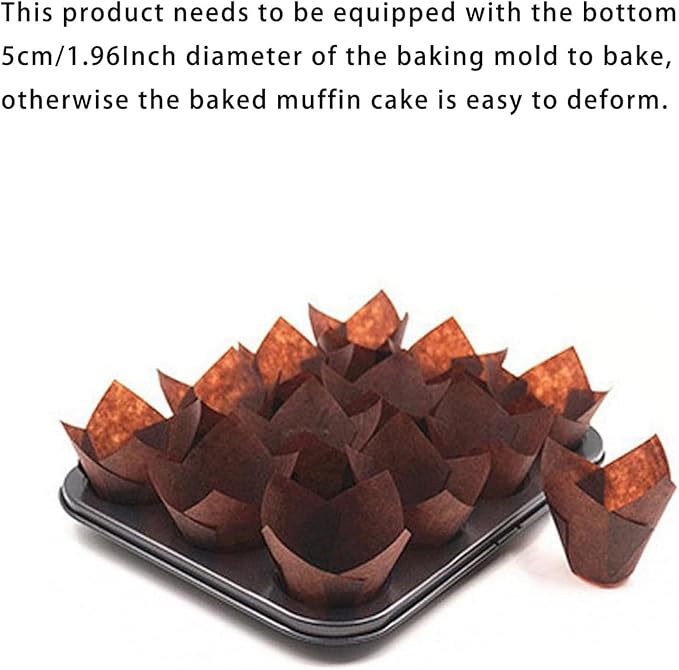 200 Pcs Tulip Cupcake Liners Cupcake Wraps for Wedding and Parties Christmas Muffin Tin Liners for Cupcakes