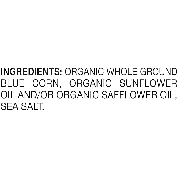 Late July Snacks, Dippers, Organic Blue Corn Tortilla Chips, 7.4-oz. Bag (Pack of 3)