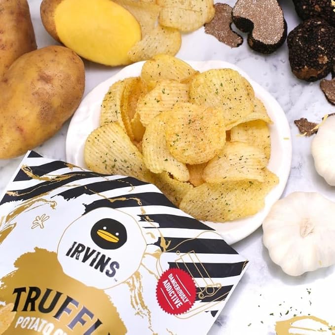 IRVINS Truffle Potato Chips Crisps | Premium Hand Cooked | Whole Ingredients | 2.5 oz (Pack of 3)