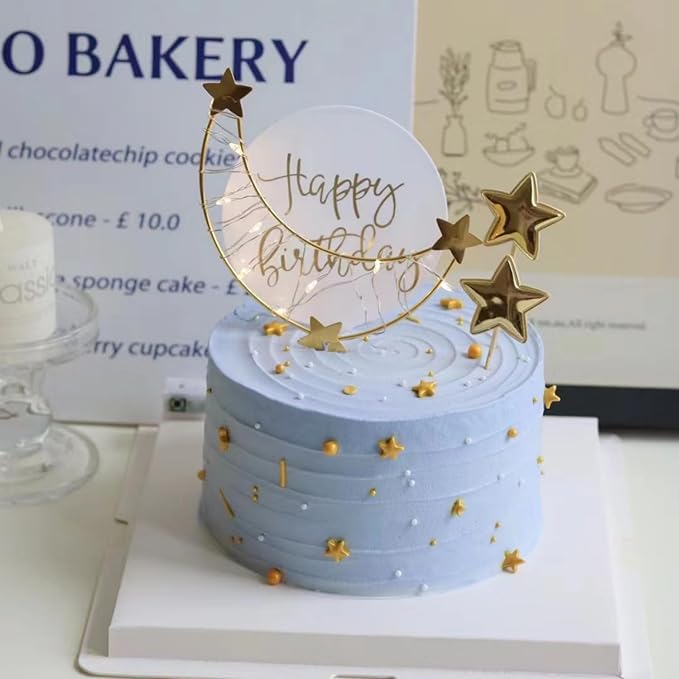 Mixed Size Gold Stars Sprinkles Edible Stars Cake Decorating Stars Cake Decorations Cupcake Toppers Cookie Decorating Perfect for Cakes,Cupcakes,Desserts Toppings 3OZ