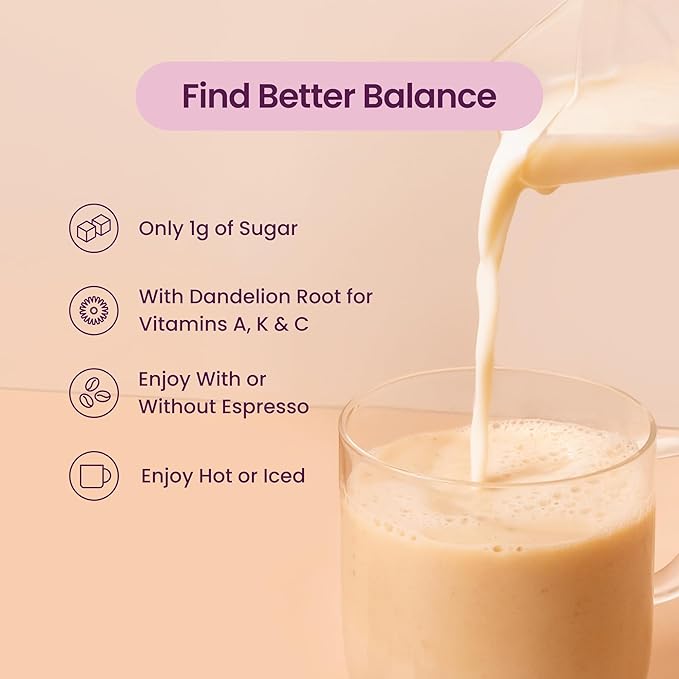 Blume Superfoods Latte - Salted Caramel Powder, Dandelion Root powder, Maca Powder, Pink Himalayan Salt, Low-Sugar, Inflammation support, Organic, Vegan And Keto Friendly - 25 Servings