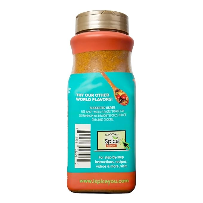 iSpice Blend | Moroccan Seasoning | 14.74 oz | Mixed Spice & Seasoning | Bulk Size | Halal | Kosher (Moroccan)