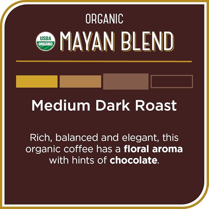 Don Francisco's Organic Mayan Blend Coffee - 100 K-Cup Compatible Single-Serve Pods - 100% Arabica - Bold Flavor with Floral Aroma and Chocolate Hints - Compatible with Keurig Brewers