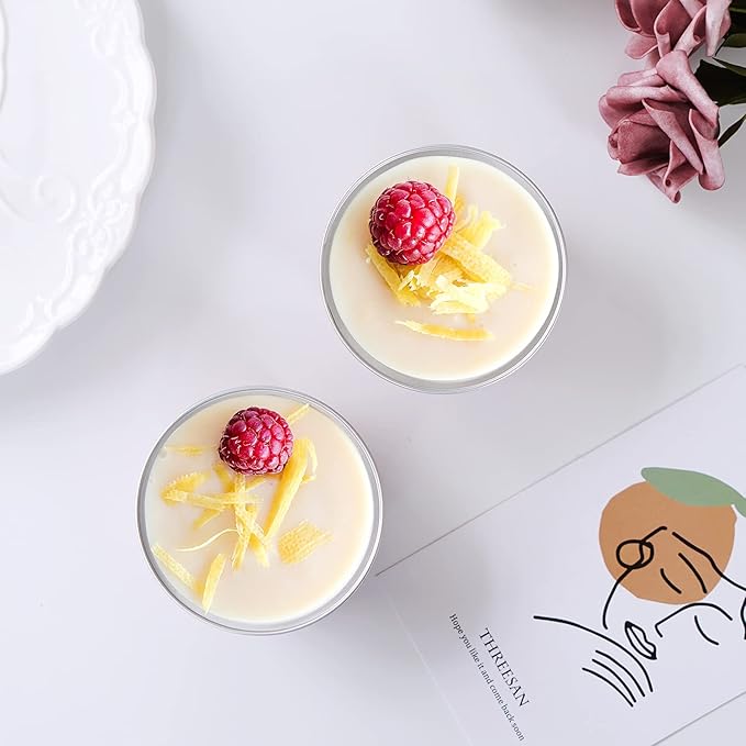 EUSOAR Foil Ramekins Disposable, 60Packs 5oz Baking Cups with Lids Aluminum Foil Mini Cupcake Holders, Dessert Cheesecake Pan Creme Brulee Cupcake Containers for Catering Gathering Club Wedding Party