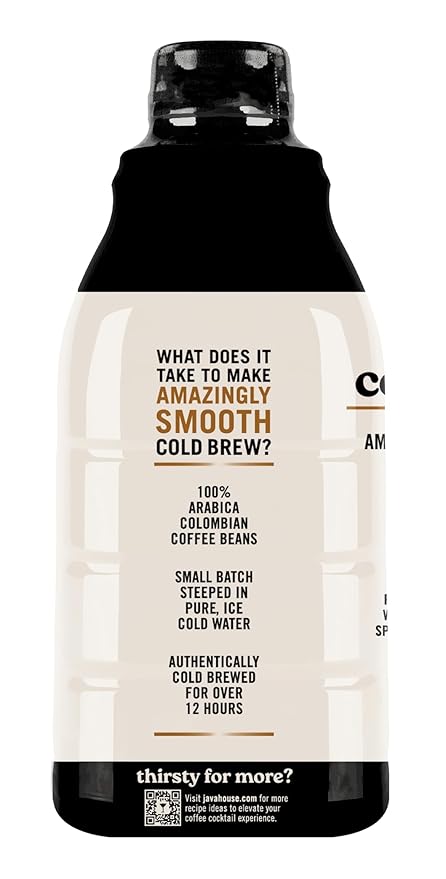 Java House Cold Brew Espresso Cocktail Mix ??Premium 100% Arabica Cold Brew Concentrate ??Smooth Coffee With French Vanilla Notes ??32oz Bottle (Makes 32 Cocktails)