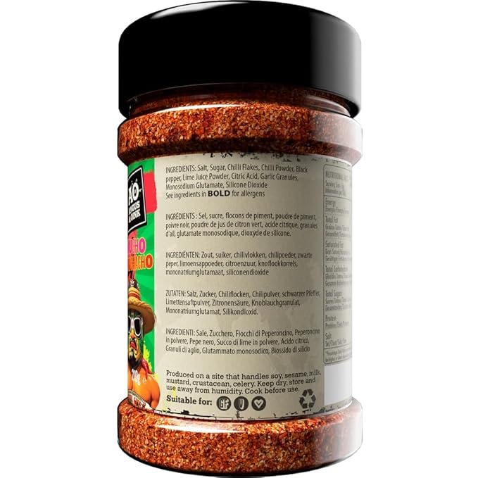 Angus & Oink | El Jefe Chilli x Lime Seasoning | Mexican Street Flavour | Perfect for Tacos, Nachos & Burritos | Gluten-Free | 210g