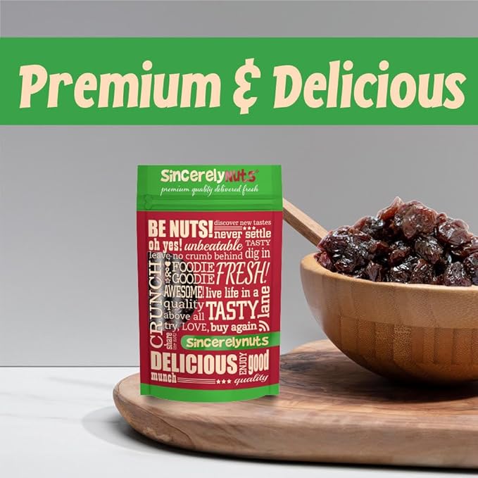 Sincerely Nuts Dried Tart Cherries (5 LB) - Vegan, Kosher, and Gluten-Free Food- Rich in Minerals and Vitamins - Powerful Antioxidants-Make Your Own Trail Mix - Add to Baked Goods, Salads, and More