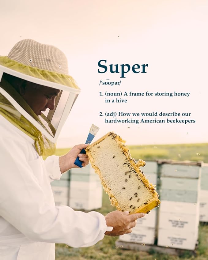 Local Hive Washington Raw Unfiltered Honey – 16 oz, 100% Pure US Honey, Sourced from American Bees and Beekeepers - Natural Sweetener, Ideal for Tea, Baking, and Cooking