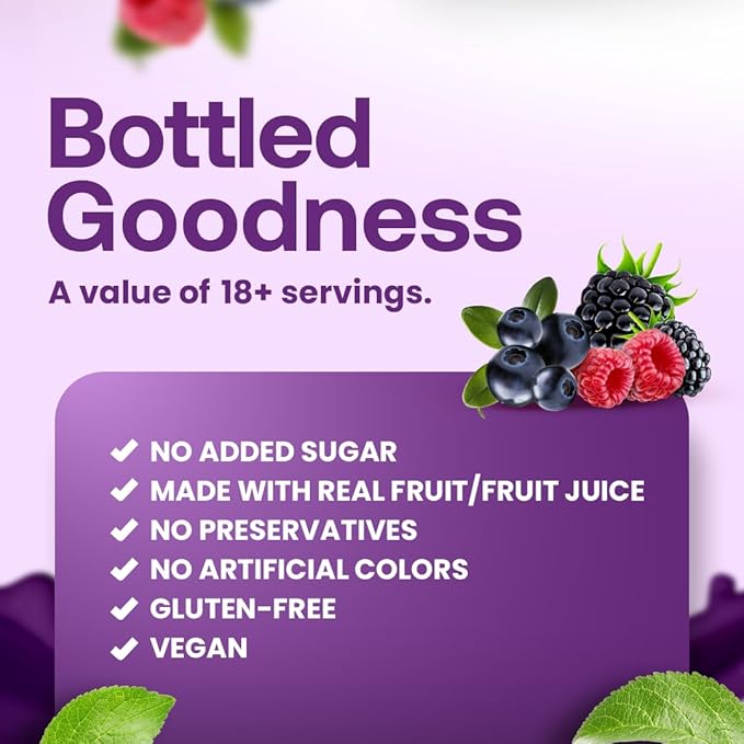 Dr. Smoothie 100% Crushed Acai Berry Blend ??No Added Sugar, Made with Real Fruits/Fruit Juice ??Vegan, No Artificial Colors or Flavors ??Brazilian Acai, Banana, Berries & Pomegranate ??46 oz Bottle