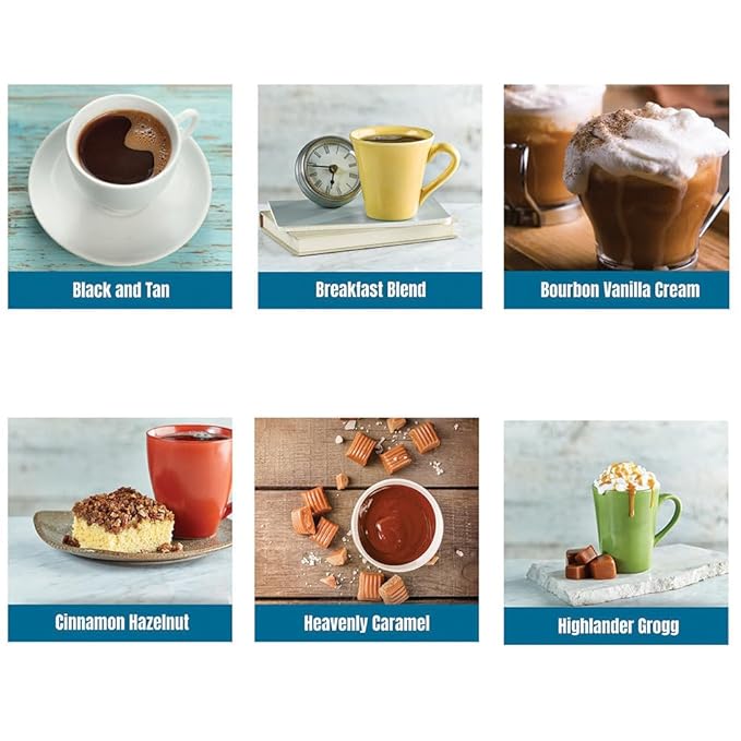Gourmet Flavored Coffee Sampler Pack - 10 Bags of Unique Flavored Coffees ??100% Specialty Grade 1 Arabica -1.5 oz Full-Pot Bags - Roasted by Door County Coffee