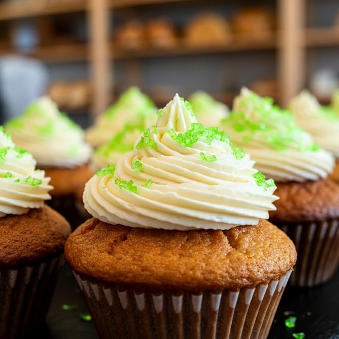 Bakerpan Sugar Sprinkles for Baking - 7 Ounce Lime Green Decorating Sugar Crystals for Cookies, Cake Pops, Ice Cream (Made in USA)