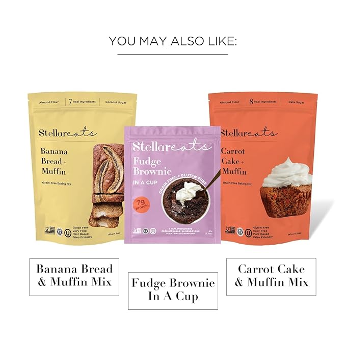 Stellar Eats Grain?멑ree Fudge Brownie Baking Mix | Gluten?멑ree, Dairy?멑ree, Plant?멊ased, Paleo?멑riendly, Naturally Sweetened with Coconut Sugar | Almond Flour-Based | 10.4 oz | 2 Pack