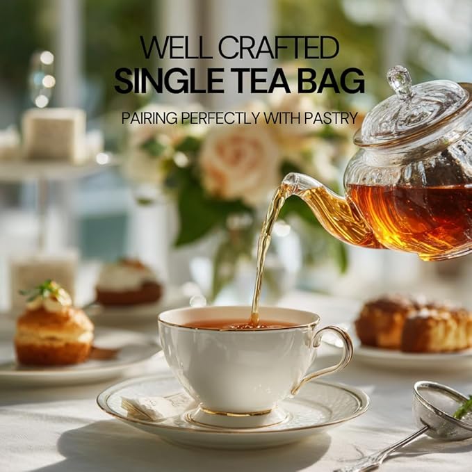 BLOSSOM RITUAL Morning Earl Grey β Loose Leaf Quality β Organic Bergamot Extract β Natural Based Pyramid Tea Bags β 20 Counts β Energizing Breakfast Blend| 2.65oz