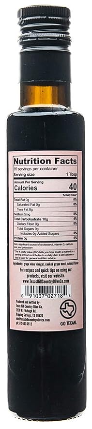 Wild Cherry Balsamic Vinegar - Gourmet Barrel Aged Infused Balsamic Vinegar - Great for Dressing Dipping Glazing - No Artificial Flavors or Added Sugar - Made in Texas (8.5 oz, 2 Pack)