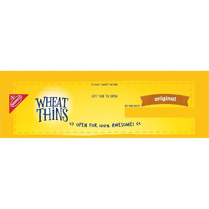 Wheat Thins Original Snacks, Whole Grain Wheat Crackers, Snack Crackers, Party Size, 20 oz Box