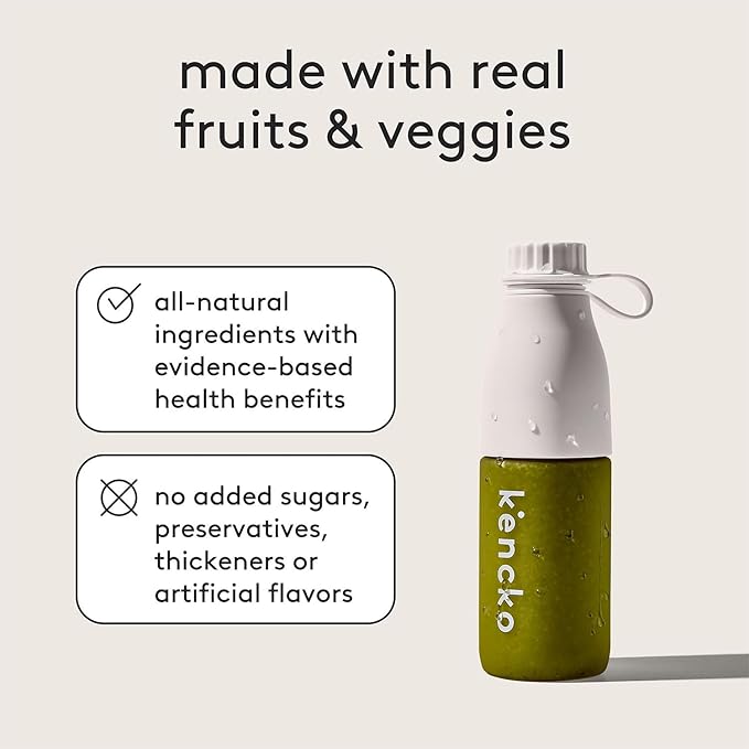 kencko Greens Smoothie Mix Packets - 8 Instant Breakfast Smoothies Made of Nature?™s Original Superfoods - Pineapple, Apple, Kale, Spinach & More - Organic Fruit & Veggie Healthy Smoothies