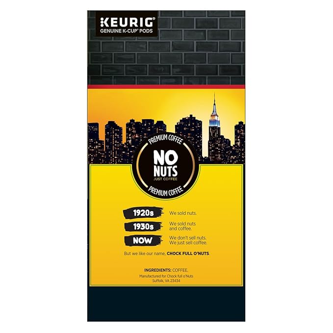 Chock Full o'Nuts Original Coffee, Compatible with Keurig K-Cup Pods, 32 CT (Pack of 2)