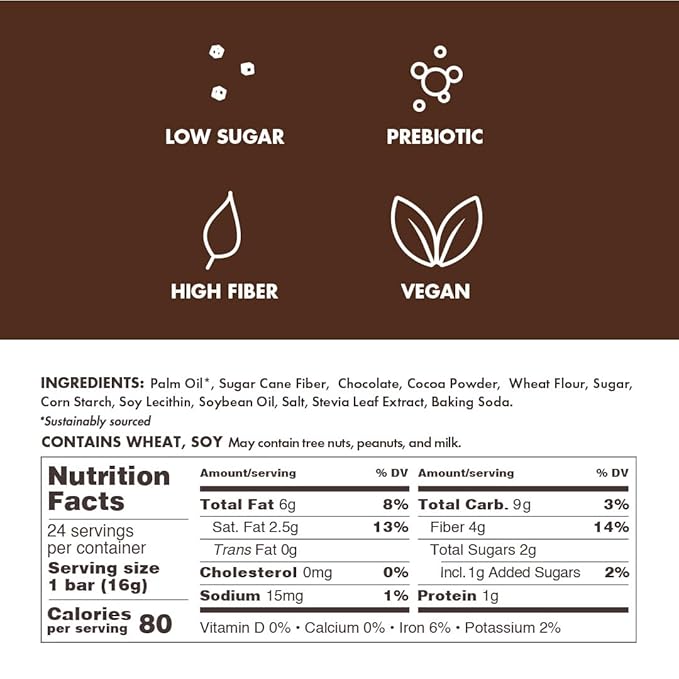 Crispy Dunes Vegan Dark Chocolate Wafer Sticks ??Low-Calorie Snack with Dark Chocolate Cream Filling, 90 Calories, Non-GMO, Prebiotic Fiber - 12 Pack