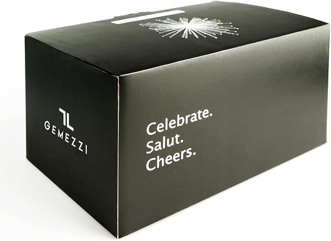 GEMELLO Gemezzi Stemless Martini Glasses Set of 2, Gold Stemless Cocktail Glass, Crystal Ball Base in Elegant Box, Perfect Bar Accessories for Margarita, Manhattan, Cosmos, Mixed Drinks, and Desserts