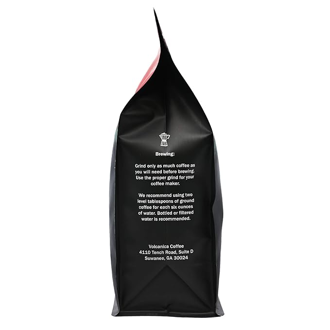 Volcanica House Decaf Coffee, Ground, Swiss Water Processed, Fresh Roasted, Kosher, 16-ounce