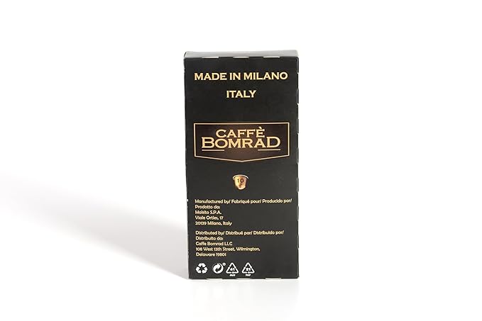 Caffè Bomrad 100% Arabica | 0% Robusta | 100% Made in Italy | 10 Aluminum Coffee Capsules