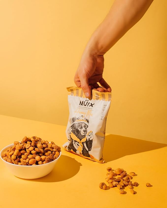 M체ix Snacks, Special Flavor Trail Mix, Honey Mix, Mix Snacks (XL Corn, TexMex Peanut, Honey Corn and Peanut) - 2.3 Ounce Bags (Pack of 16 Bags)