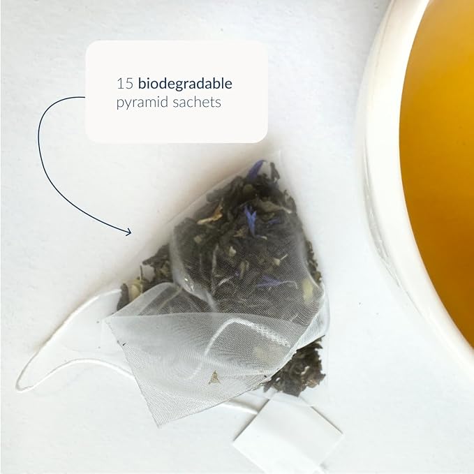 Osmans Green Tea – Premiun Loose Leaf in Sachets, Jasmine & Mint Blend, Refreshing & Relaxing,15 Sachets