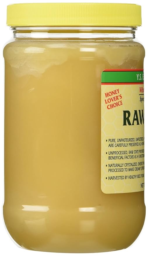 Y.S. Bee Farms Organic Honey Raw Unfiltered - 22 oz 3 Pack - U.S. Grade A Raw Honey, Packed by ILIOS