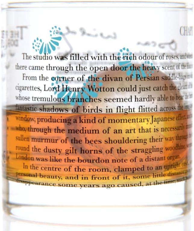 Well Told Classic Literature Rocks Glass - The Picture of Dorian Gray by Oscar Wilde - Old Fashioned Whiskey Glass Gift for Book Lovers (11 oz)