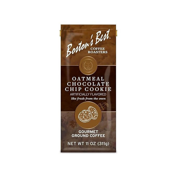 Boston???Best - Oatmeal Chocolate Chip Flavored Coffee, Delicious Gourmet Premium Ground Coffee, 11 oz. / 311 g Bag