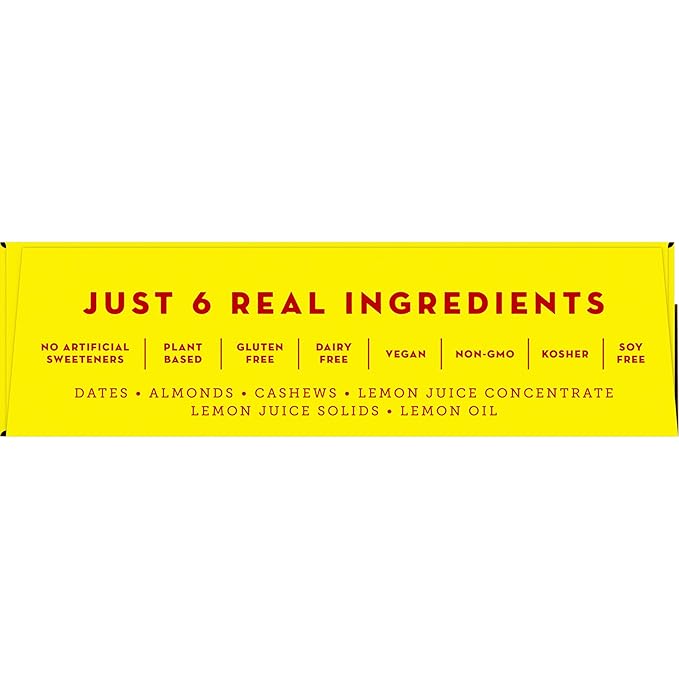 Larabar Lemon Bar, Gluten Free Vegan Fruit & Nut Bar, 1.6 oz Bars, 6 Ct