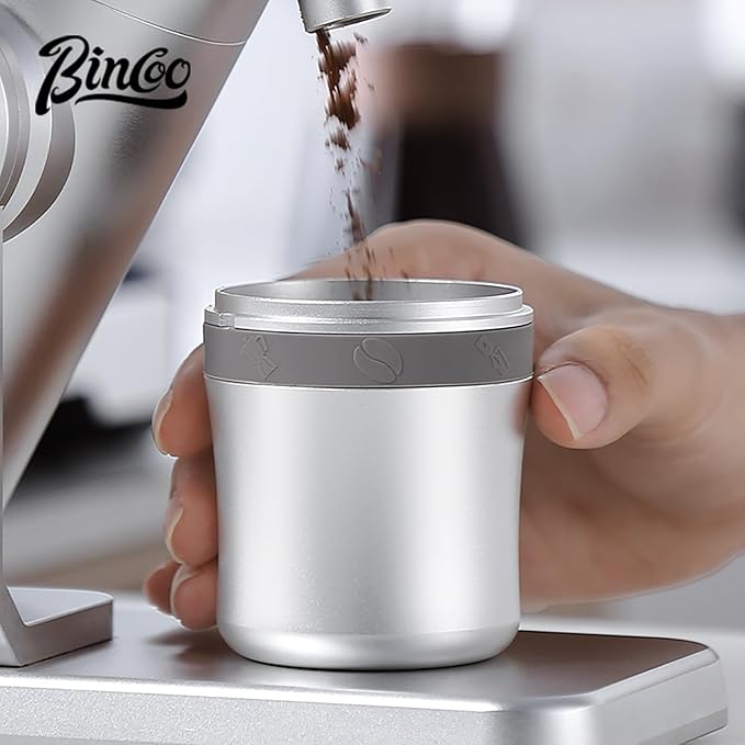 Bincoo 51mm Coffee Dosing Cup - Espresso Coffee Dosing Cup Compatible with 51mm Portafilter - Made of Aluminum,Espresso Machine Accessory for Coffee Bar Home Office(51 MM)