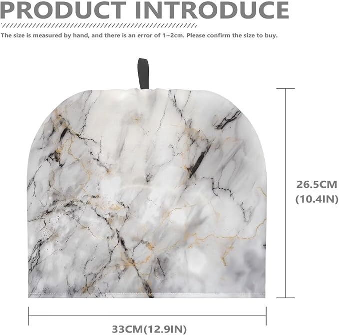 Hudotybom Grey Marble Print Tea Cozy for Teapot Insulated Large Teapot Cover to Keep Warm Tea Kettle Cover Machine Washable Coffee Pot Cloth Covers Kitchen Home Decorations