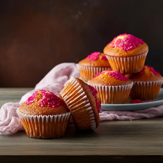 Bakerpan Sugar Sprinkles for Baking - 7 Ounce Fuchsia Decorating Sugar Crystals for Cookies, Cake Pops, Ice Cream (Made in USA)