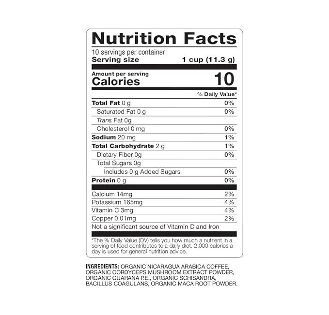 Bare Organics 14198 ENERGIZING USDA Organic Coffee Infused with Superfoods & Probiotics, Compatible Pods, Vegan, Gluten Free, 10ct (Pack of 6)