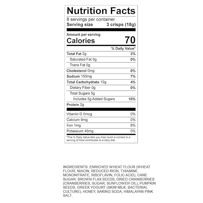 Kii Naturals Artisan Crisps, Healthy Snack Crackers for Cheese, Meats, Spreads, Charcuterie Board - Non-GMO, Kosher, No Preservatives, Hand-Crafted - Cranberry Pumpkin Seed, 5.3 Ounce (Pack of 1)