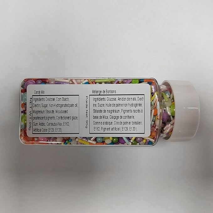 Rainbow Sprinkles Edible Sugar Pearls Sprinkles for Cake Decorating Cupcake Cookie Baking Cake Topper Decorations Wedding Halloween Christmas Supplies