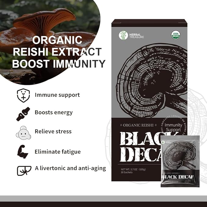 WL Herbal Treasure Decaf Mushroom Coffee Organic, Organic Reishi Coffee, Ganoderma Lucidum, Mushroom Coffee, Mushroom Drink, Decaf Mushroom Coffee, Mushroom Coffee Alternative