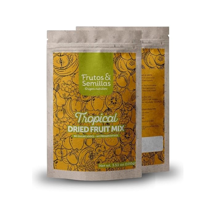 Frutos & Semillas Tropical Burst Dried Fruit Mix: Pineapple, Mango, Papaya, Strawberry & Banana (3.5 oz)