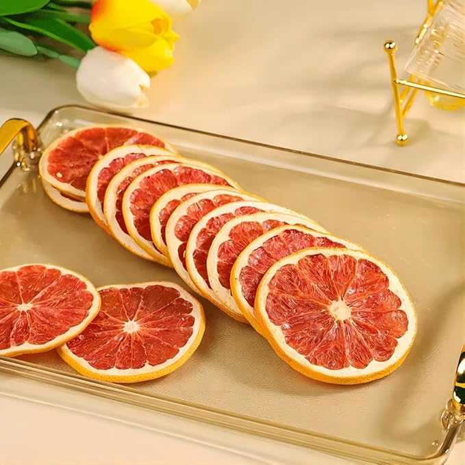 Mkostlich Dried Grapefruit Slices, 250g/8.81oz Dehydrated Grapefruit for Cocktails, Red Grapefruit Slices, No Sugar Added