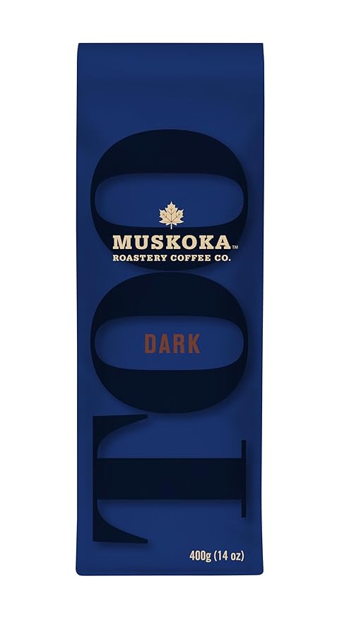 Muskoka Roastery Coffee, TOO Dark, Very Dark Roast, Ground Coffee, 14 oz.