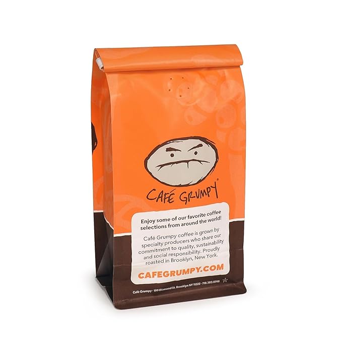 Cafì±?Grumpy Low Acid, Decaf Coffee, Pregnancy Safe, Ground French Press, Medium Roast, Single Origin, Premium Quality, Gentle on Stomach