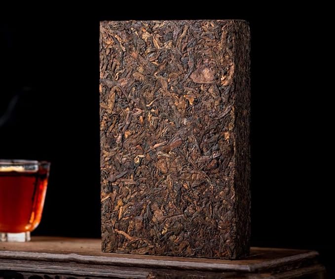 Yunnan Pu'er Tea Brick - Fermented Black Tea Since 2009, Organic Pu-erh 500g Package With Bamboo Leaves, Traditional Method