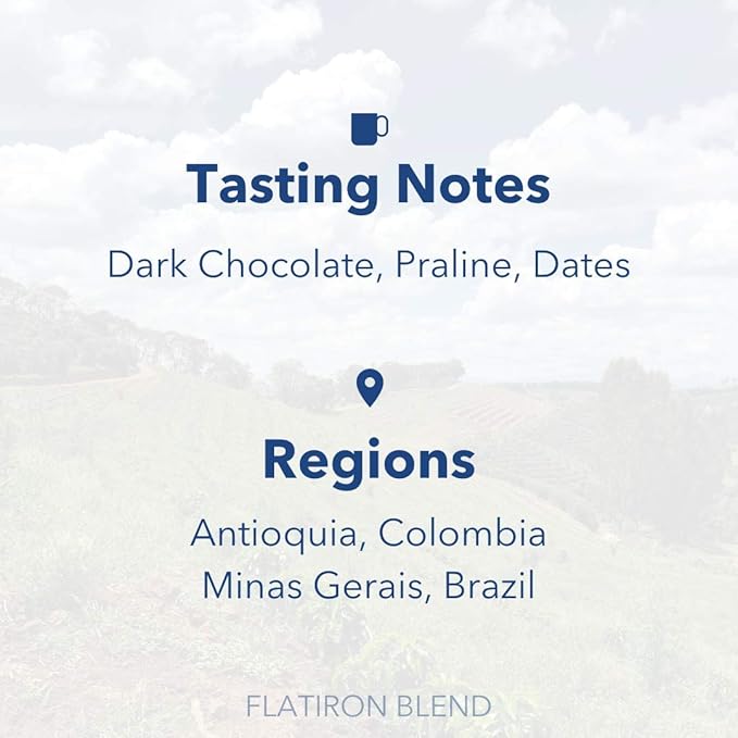 PARTNERS COFFEE ROASTERS - Whole Bean Coffee (Flatiron - Espresso, Medium-Dark Roast) 12oz - Classic Blend, Tastes Like Home - Dark Chocolate, Praline, Dates - Coffee Beans - Roasted in New York City