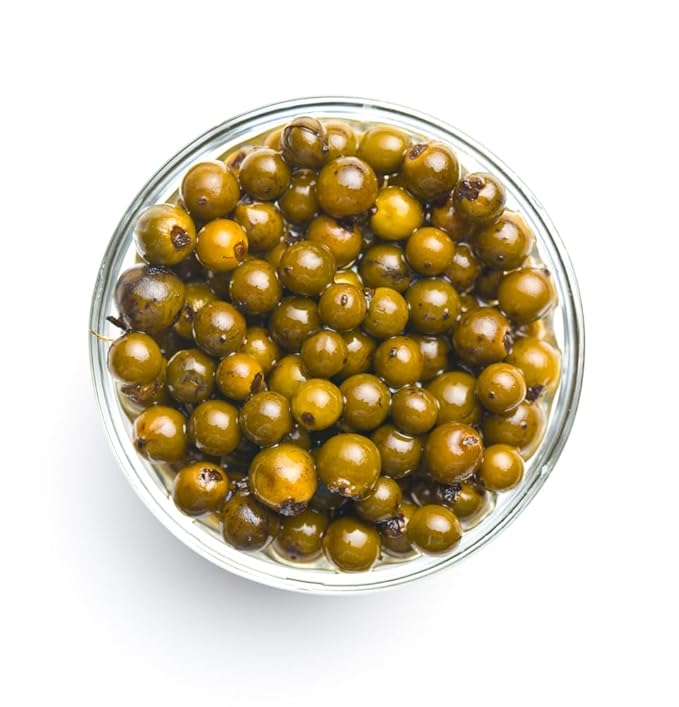 Sanniti Peppercorns in Brine | Imported from Spain | Great for Sauces, Soups, Meats and Light Dishes, 3.9 oz (Pack of 2) (Green)