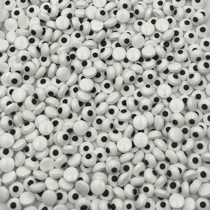 1 Bottle Candy Eyes Eyeballs Cake Cupcake Toppers Edible Eyes for Decorating - Halloween, Christmas, Easter, and Edible Art Project Candy Decorations - 7 mm Mini Eyes