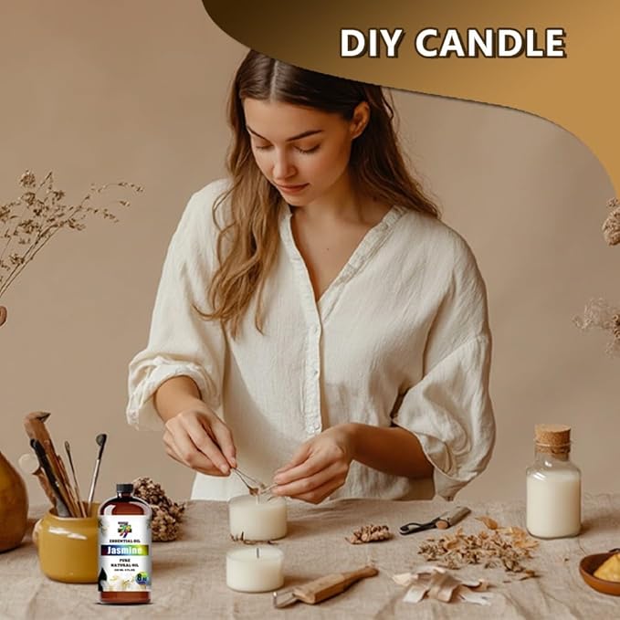 Jasmine Essential Oil (8 oz / 240 ml) ??Jasmine Oils for diffusers, humidifiers, Home Baths, Cleaning Products, Yoga, DIY Soaps and DIY Scented Candles