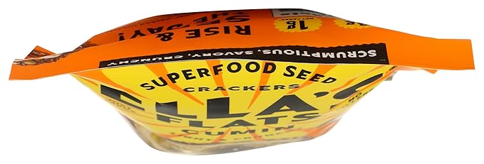 Cumin All Seed Savory Crisps – All Natural, Gluten Free, Good Source of Protein, High Fiber, Vegan and Keto Friendly (3 Pack)