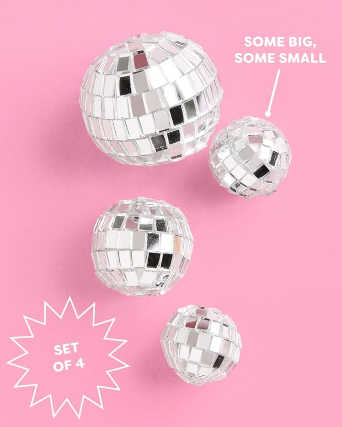 xo, Fetti Disco Ball and Cowgirl Boot Cake Topper - 5 pieces | Disco Bachelorette, Rodeo Birthday Party, Space Cowboy Supplies, 70s Groovy Cake Decoration, Western Baby Shower Cupcake Decor